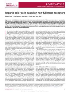 nmat-2018-Organic solar cells based on non-fullerene acceptors