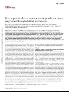 nm.4463-Diverse genetic-driven immune landscapes dictate tumor progression through distinct mechanisms