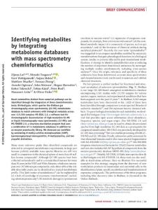 nmeth.4512-Identifying metabolites by integrating metabolome databases with mass spectrometry cheminformatics