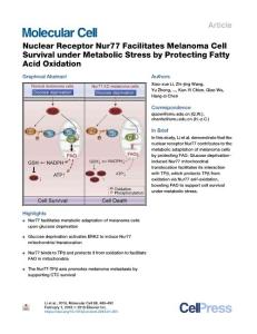 Nuclear-Receptor-Nur77-Facilitates-Melanoma-Cell-Survival-under_2018_Molecul
