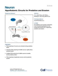 Hypothalamic-Circuits-for-Predation-and-Evasion_2018_Neuron