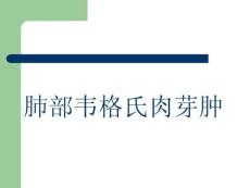 肺部韦格氏肉芽肿诊断与鉴别诊断