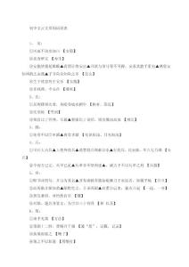 初中文言文常用词语表