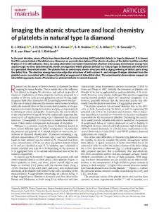 nmat2018-Imaging the atomic structure and local chemistry of platelets in natural type Ia diamond