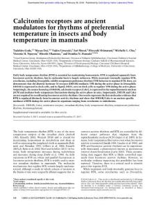 Genes Dev.-2018-Goda-140-55-Calcitonin receptors are ancient modulators for rhythms of preferential temperature in insects and body temperature in mammals