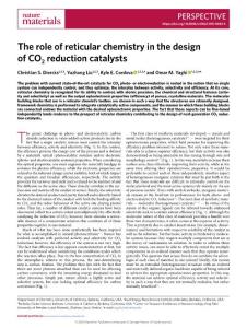 nmat.2018-The role of reticular chemistry in the design of CO2 reduction catalysts