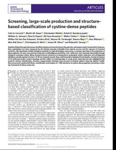 nsmb.2018-Screening, large-scale production and structure-based classification of cystine-dense peptides