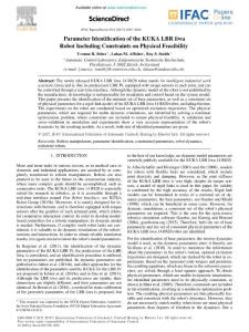 Parameter Identification of the KUKA LBR iiwa Robot Including Constraints on Physical Feasibility
