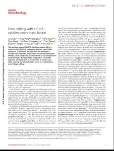 nbt.4102-Base editing with a Cpf1–cytidine deaminase fusion