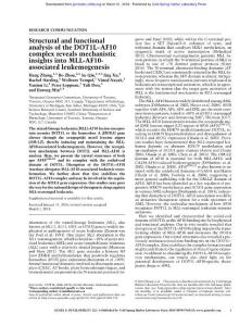 Genes Dev.-2018-Zhang-Structural and functional analysis of the DOT1L–AF10 complex reveals mechanistic insights into MLL-AF10- associated leukemogenesis