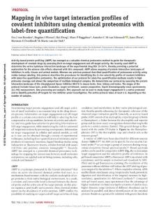 nprot.2017.159-Mapping in vivo target interaction profiles of covalent inhibitors using chemical proteomics with label-free quantification