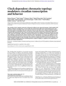 Genes Dev.-2018-Mermet-Clock-dependent chromatin topology modulates circadian transcription and behavior