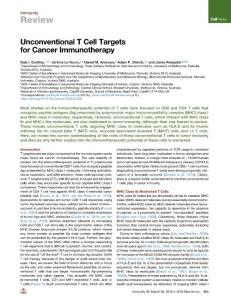 Unconventional-T-Cell-Targets-for-Cancer-Immunotherapy_2018_Immunity