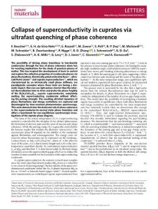 nmat.2018-Collapse of superconductivity in cuprates via ultrafast quenching of phase coherence