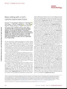 nbt.4102-Base editing with a Cpf1–cytidine deaminase fusion