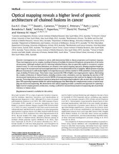 Genome Res.-2018-Chan-Optical mapping reveals a higher level of genomic architecture of chained fusions in cancer