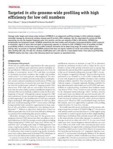 nprot.2018.015-Targeted in situ genome-wide profiling with high efficiency for low cell numbers