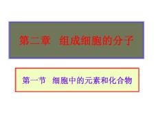 高一生物細(xì)胞中的元素和化合物.ppt