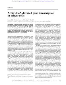 Genes Dev.-2018-Mart韓ez-Reyes-463-5-Acetyl-CoA-directed gene transcription in cancer cells