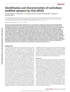 nprot.2018.023-Identification and characterization of nucleobase-modified aptamers by click-SELEX