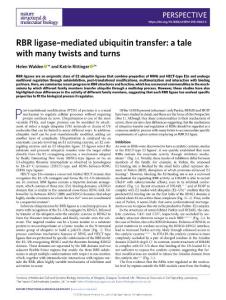 nsmb.2018-RBR ligase–mediated ubiquitin transfer- a tale with many twists and turns