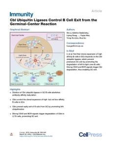 Cbl-Ubiquitin-Ligases-Control-B-Cell-Exit-from-the-Germinal-Cent_2018_Immuni