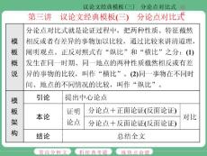 高考語文第三講  議論文經(jīng)典模板(三) 分論點(diǎn)對比式