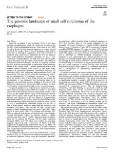 cr.2018-The genomic landscape of small cell carcinoma of the esophagus