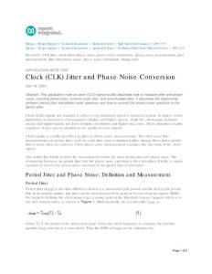 AN3359-Clock (CLK) Jitter and Phase Noise Conversion