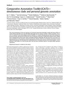 Genome Res.-2018-Fiddes-Comparative Annotation Toolkit (CAT)— simultaneous clade and personal genome annotation