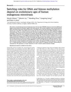 Genome Res.-2018-Ohtani-Switching roles for DNA and histone methylation depend on evolutionary ages of human endogenous retroviruses