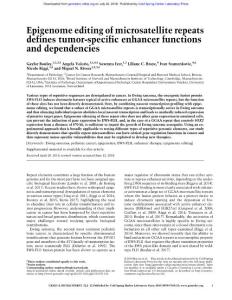 Genes Dev.-2018-Boulay-Epigenome editing of microsatellite repeats defines tumor-specific enhancer functions and dependencies