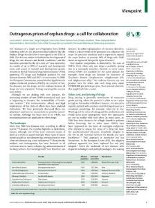 Outrageous-prices-of-orphan-drugs--a-call-for-collaboration_2018_The-Lancet