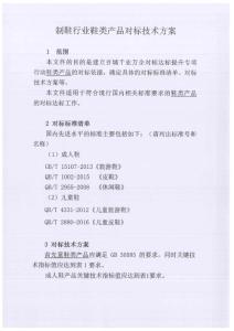 10、鞋類產(chǎn)品對標(biāo)技術(shù)方案