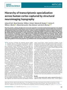 nn.2018-Hierarchy of transcriptomic specialization across human cortex captured by structural neuroimaging topography