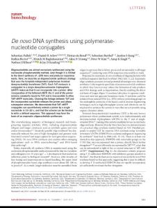 nbt.4173-De novo DNA synthesis using polymerase-nucleotide conjugates