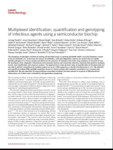 nbt.4179-Multiplexed identification, quantification and genotyping of infectious agents using a semiconductor biochip
