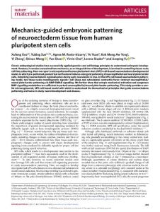 nmat.2018-Mechanics-guided embryonic patterning of neuroectoderm tissue from human pluripotent stem cells