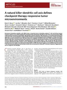 nm.2018-A natural killer–dendritic cell axis defines checkpoint therapy–responsive tumor microenvironments