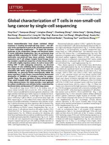 nm.2018-Global characterization of T cells in non-small-cell lung cancer by single-cell sequencing