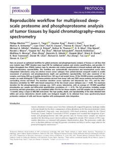 nprot.2018-Reproducible workflow for multiplexed deep-scale proteome and phosphoproteome analysis of tumor tissues by liquid chromatography–mass spectrometry