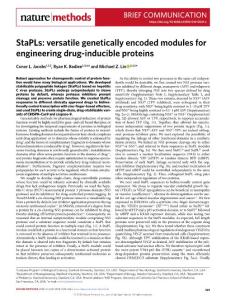 nmeth.2018-StaPLs- versatile genetically encoded modules for engineering drug-inducible proteins