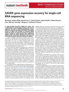 nmeth.2018-SAVER- gene expression recovery for single-cell RNA sequencing