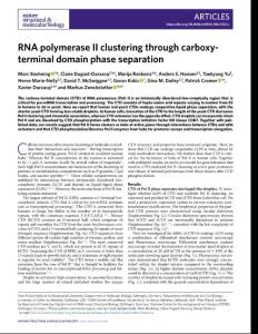 nsmb.2018-RNA polymerase II clustering through carboxy-terminal domain phase separation