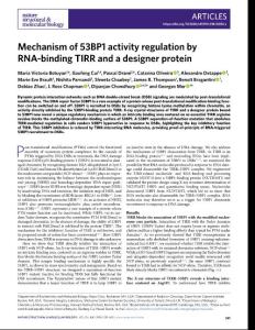 nsmb.2018-Mechanism of 53BP1 activity regulation by RNA-binding TIRR and a designer protein
