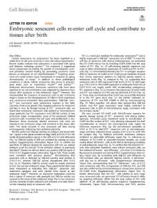 cr.2018-Embryonic senescent cells re-enter cell cycle and contribute to tissues after birth