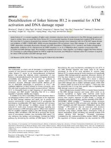 cr.2018-Destabilization of linker histone H1.2 is essential for ATM activation and DNA damage repair