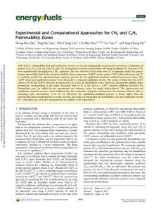 Experimental and Computational Approaches for CH4 and C2H4 Flammability Zones