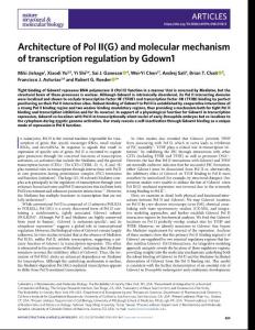 nsmb.2018-Architecture of Pol II(G) and molecular mechanism of transcription regulation by Gdown1
