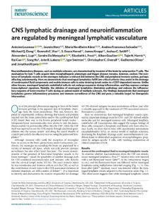 nn.2018-CNS lymphatic drainage and neuroinflammation are regulated by meningeal lymphatic vasculature